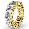 Emerald Cut Diamond Eternity Wedding band 14k Gold Yellow (4.5Ct. tw.)