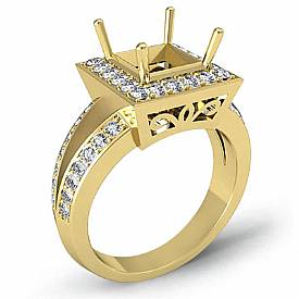 Princess Diamond Engagement Ring Setting 14k Gold (0.6Ct. tw.)