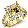 Princess Diamond Engagement Ring Setting 14k Gold Yellow (0.6Ct. tw.)