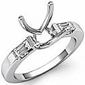 0.30 CT Baguette Diamond Solitaire Engagement Ring W GOLD