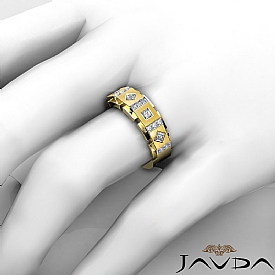 Princess Cut Diamond Men Wedding Ring 14k Gold Band (1Ct. tw.)