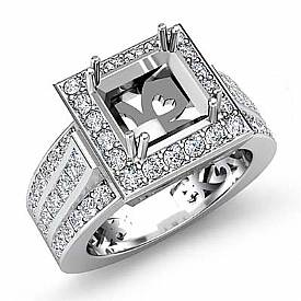 1.25 Ct Round Princess Diamond Engagement Ring Setting 14 W Gold