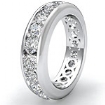 2.20 CT Round Diamond Channel Eternity Wedding band W Gold