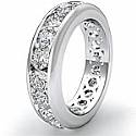 2.20 CT Round Diamond Channel Eternity Wedding band W Gold