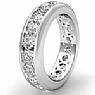 2.20 CT Round Diamond Channel Eternity Wedding band W Gold