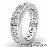 5.25mm Women's Round Diamond Channel Eternity Band Ring 14k White Gold 2.2Ct