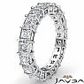 Asscher Cut Diamond Women's Eternity Wedding Band Ring 14k White Gold 3.55Ct