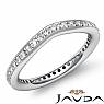 0.55Ct Pave Set Women's Diamond Wedding Band 14k White Gold