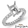 0.80 Ct Diamond Solitaire Emerald Semi Mount Prong Setting Ring 14k White Gold