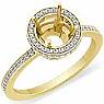 Round Diamond Engagement Ring Setting 14k Gold Yellow (0.8Ct. tw.)