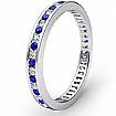 0.6 Ct. Round Sapphire Diamond Women Eternity Band in 14k W Gold