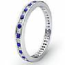 0.6 Ct. Round Sapphire Diamond Women Eternity Band in 14k W Gold