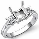 1.6Ct Princess Round Diamond Engagement Ring 14k WGold