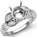 1 CT Round Diamond Solitaire Engagement Ring Setting W Gold