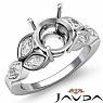 1 Ct Marquise Diamond Engagement Bezel Setting Ring 14k Wh Gold Round Semi Mount