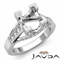 0.80Ct Princess Diamond Solitaire Engagement Ring Setting 14k Wh Gold Semi Mount