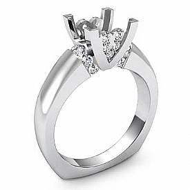 0.35 Ct Diamond Classic Solitaire Engagement Ring Setting 14k Wh Gold Semi Mount
