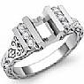 .20 Ct Round Diamond Channel Set Engagement Ring Setting 14k W Gold