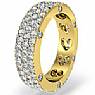 Diamond Eternity Pave Ring 14k Gold Yellow Wedding Band (2.4Ct. tw.)