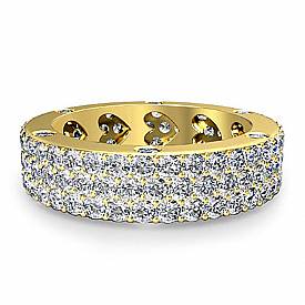 Diamond Eternity Pave Ring 14k Gold Wedding Band (2.4Ct. tw.)