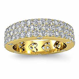 Diamond Eternity Pave Ring 14k Gold Wedding Band (2.4Ct. tw.)