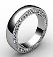 1.10Ct Round Diamond Men's Eternity Wedding Band 14k White Gold