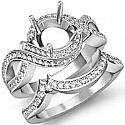 1.50Ct Diamond Bridal Set Engagement Ring Round Pave Setting 14k Gold