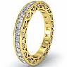 Princess & Round Diamond Eternity band 14k Gold Yellow (2.7Ct. tw.)