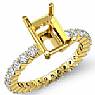 Diamond Solitaire Eternity Emerald Setting 14k Gold Yellow Ring (0.8Ct. tw.)