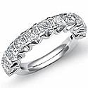 2.2 ct Princess Diamond Women Wedding Band White Gold