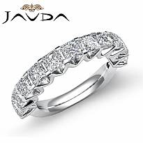 Princess Diamond V Prong Set Womens Half Wedding Band Ring 14k White Gold 2.2Ct