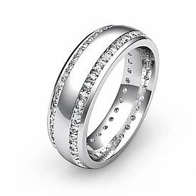 1.10 CT Round Diamond Man Eternity Wedding Band Gold