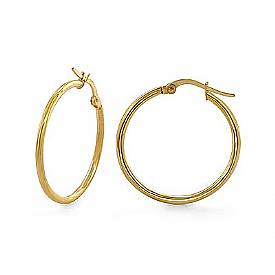 14 Karat Yellow Gold Round Tube Ladies