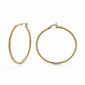 14K Yellow Gold Classic Round Tube Ladies