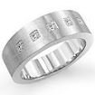 0.5 ct Princess Diamond Men Wedding Band W Gold.