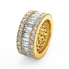 Round Diamond Eternity Band 14k Gold Wedding Ring (5.7Ct. tw.)