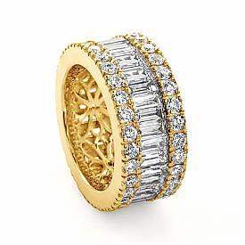 Round Diamond Eternity Band 14k Gold Wedding Ring (5.7Ct. tw.)