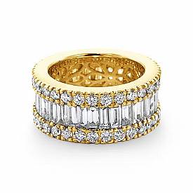Round Diamond Eternity Band 14k Gold Wedding Ring (5.7Ct. tw.)