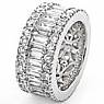 5.7CT Round Baguette Diamond Eternity Band 14k Gold Wedding Ring