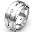 0.70 CT Princess Diamond Man Eternity Wedding band Gold