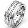 2.50 Ct Round Princess Diamond Man Eternity Wedding Band Gold