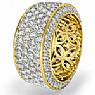 Round Diamond Eternity Wedding Anniversary Ring in 14k Gold Yellow (3.5Ct. tw.)