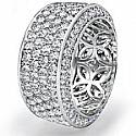 3.5Ct. Round Diamond Eternity Wedding Anniversary Ring in 14k White Gold