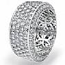 3.5Ct. Round Diamond Eternity Wedding Anniversary Ring in 14k White Gold