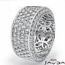 10mm Womens Eternity Diamond Wedding Anniversary Band Ring 14k White Gold 3.5Ct