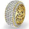 Round Diamond Eternity Wedding Anniversary Ring in 14k Gold Yellow (3.5Ct. tw.)