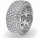 3.5Ct. Round Diamond Eternity Wedding Anniversary Ring in 14k White Gold