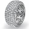3.5Ct. Round Diamond Eternity Wedding Anniversary Ring in 14k White Gold
