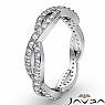 Eternity Wedding Band Women's Ring 14k White Gold Round Shape Pave Diamond 1Ct