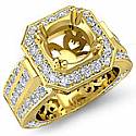 Vintage Style Engagement Anniversary Diamond Ring 18k Gold Yellow (1.65Ct. tw.)